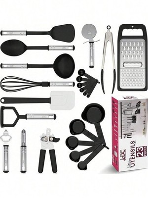 23 Pcs Kitchen Utensil Set Nylon Stainless Steel Nonstick Cooking Tools