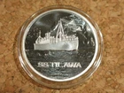 1 Oz .999 Fine Silver SS Tilawa - GLORY VOYAGE Shipwreck Silver Bombay to Durban