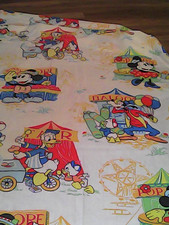 Vintage Disney at the Fair Mickey Donald Minnie Goofy Curtain Panel 34.5 x 78