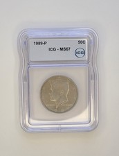 1989  MS67  KENNEDY HALF-DOLLAR,  ICG Graded