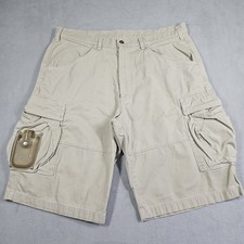 Y2K Polo Jeans Ralph Lauren Cargo Shorts Mens 36 Rubber Cell Pocket Baggy
