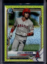 2021 Bowman Jordyn Adams Chrome Prospects Mega Box Mojo Yellow Refractor #/75