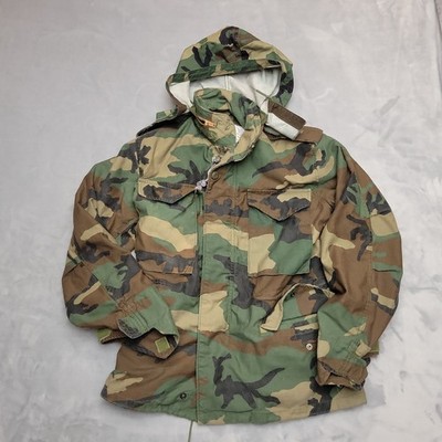 VTG M65 Field Jacket M81 Woodland X small USGI 1986 Alpha Industries Army m65