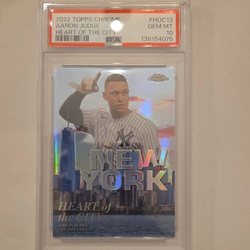 2022 Topps Chrome Heart of the City Aaron Judge HOC-13 PSA 10 Yankees