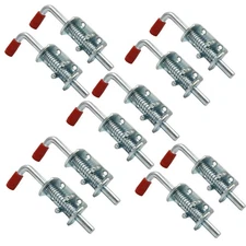 10 Packs Metal Lock Barrel Bolt Spring Loaded Latch 6.6 Inch w/Grip Heavy Dut...