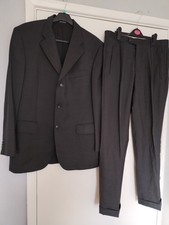 Baumler Luxury Suit 42R 34W Grey Cerruti Super 120’s Virgin Wool 2 Piece VGC