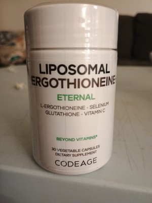Codeage Liposomal Ergothioneine+ Supplement - 30 Capsules, Exp 12/2028