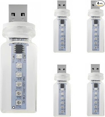 4 PCS Car USB Night Light Touch Dimmable LED Filament Lamp Color: Seven Colors