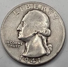 *SILVER* 1941-S  Washington Quarter - 90% Silver