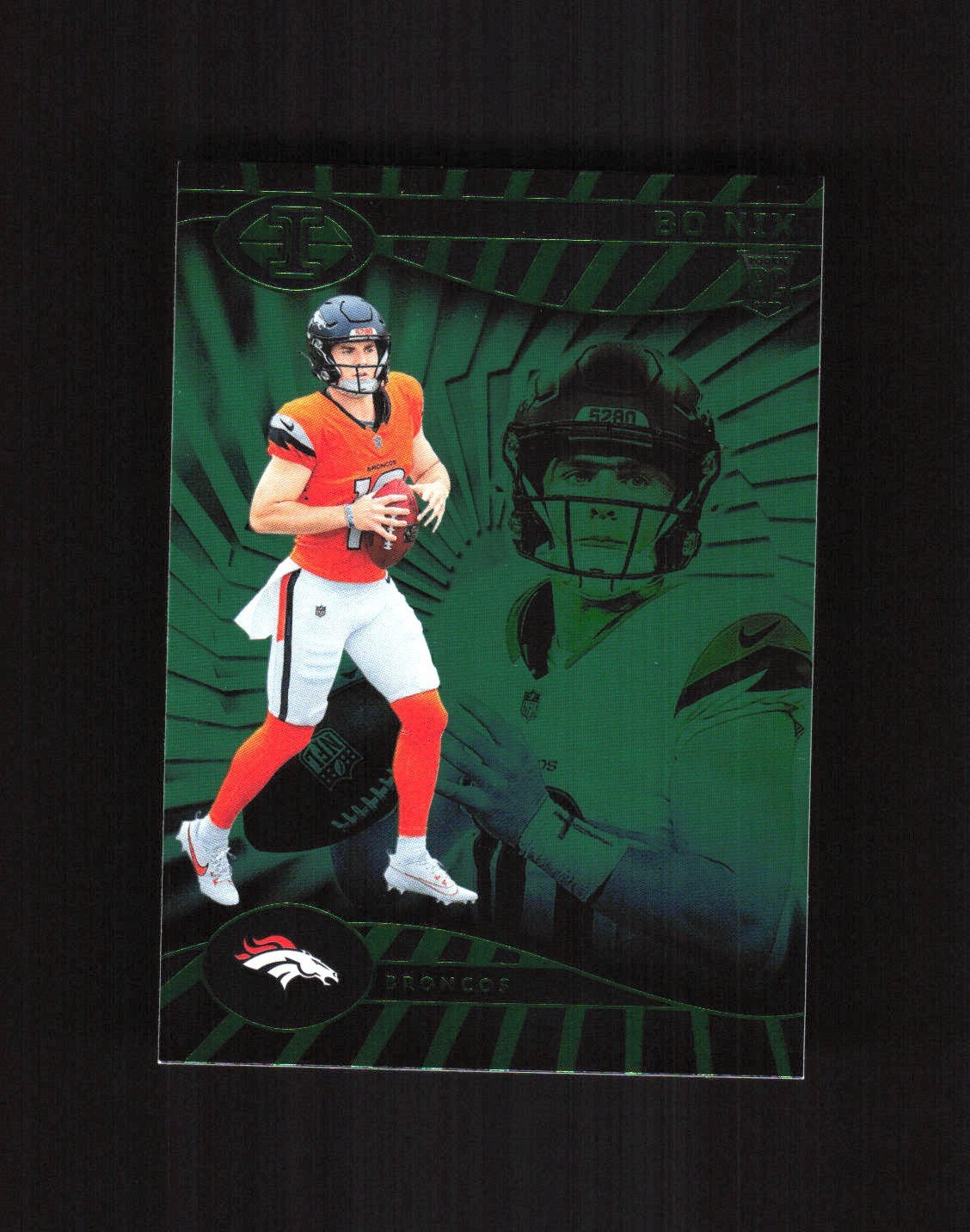 2024 Panini Illusions - Bo Nix #22 Trophy Collection Emerald (RC)