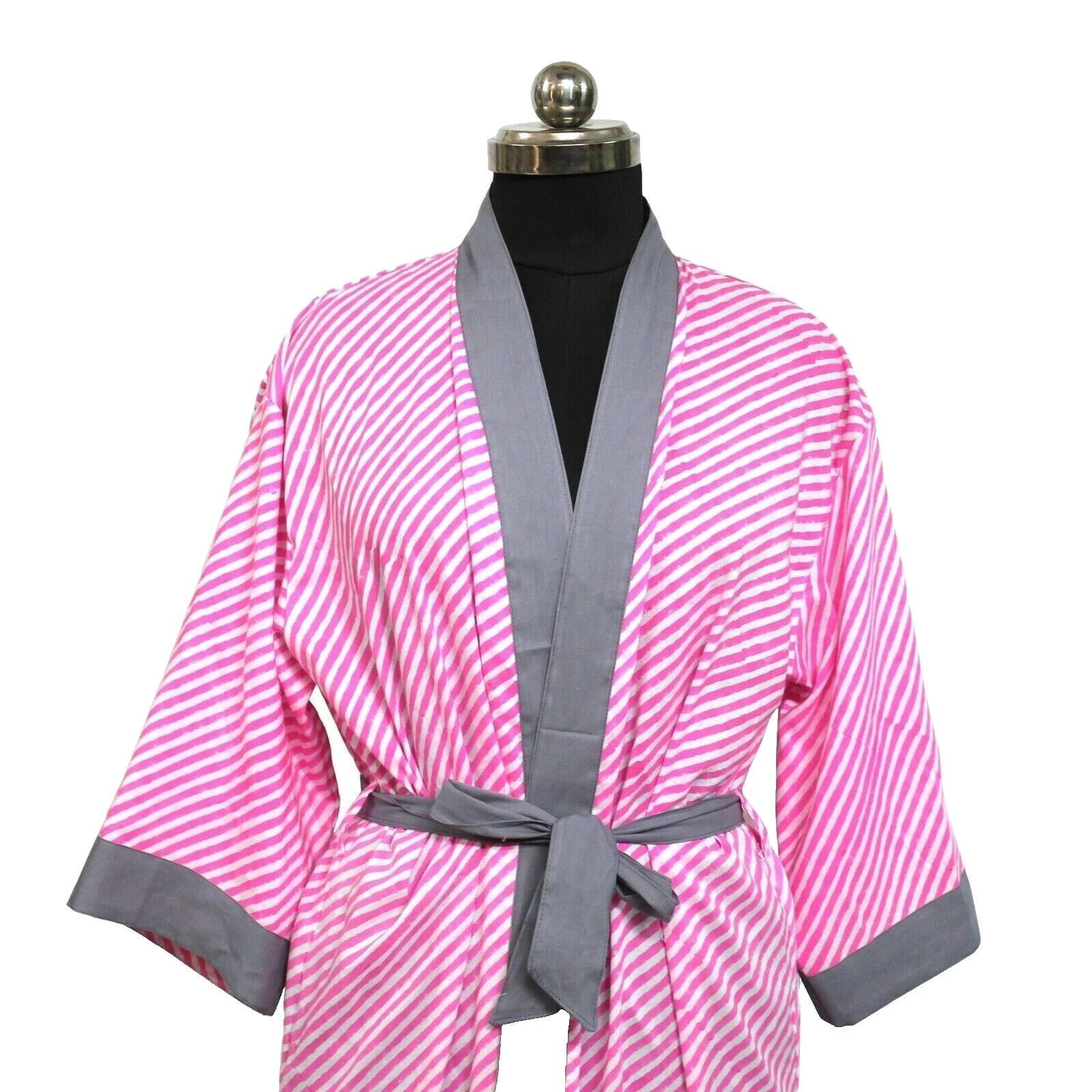Cotton Multicolor Striped Sleepwear & Robes for Women