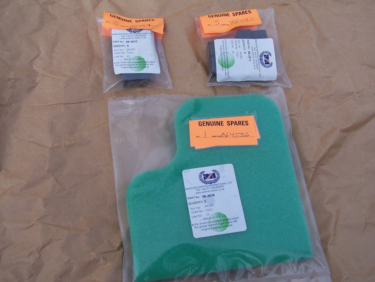 「Tiger」 Norton Commando Parts Lot Air Filter Cush Drive 06-4812 06-4811 06