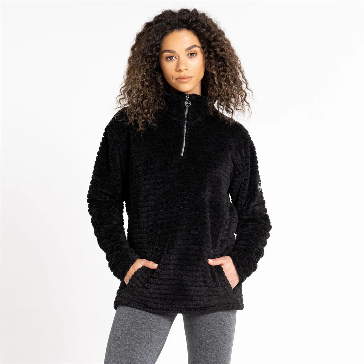 Fluffy fleece half zip cheap