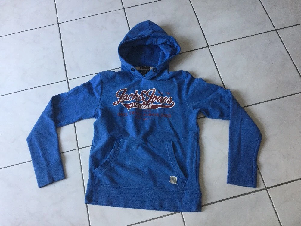 Sweat à capuche grande taille Jack & Jones CORP LOGO PLAY 4 Print Hoodie Navy Blazer