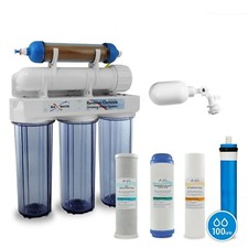 Reef Aquarium Reverse Osmosis Deionization RO DI System Float Valve 100 GPD 0PPM