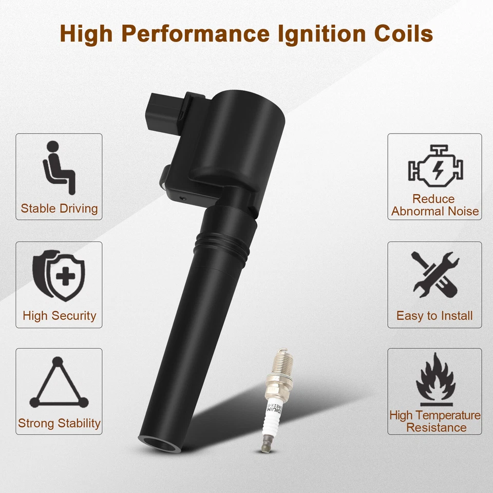 Kit de bobinas de ignição e velas de ignição de irídio para Ford Thunderbird V8 3.9L 2002-2005 - Imagem 3 de 4