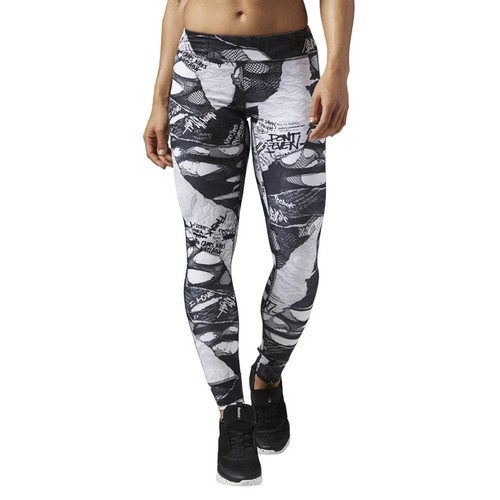 Reebok dance SHREDDED punk da donna sportivi TIGHTS LEGGINGS PANTALONI  CROSSFIT [L] | eBay