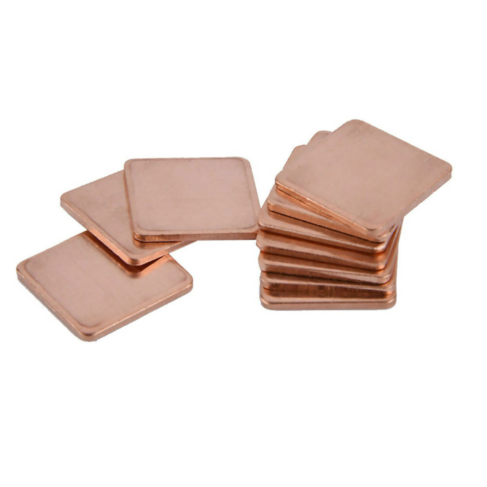 10 Pieces Thick Copper Hearsinks Cooling Copper Pad Shim laptop CPU 15*