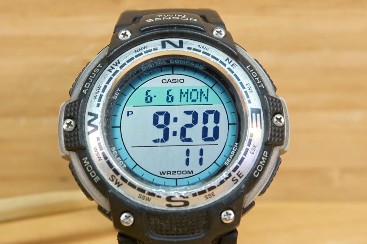 Casio 3157 SGW-100 Digital Watch, Twin Sensor, WR 200M, Compass