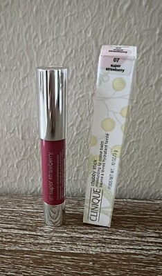 NIB Chubby Stick Moisturizing Lip Color Balm 07 Super Strawberry