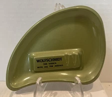 Vintage Tin Metal Ashtray Wolfschmidt Vodka “The Vodka With All The Medals”