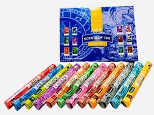 Tulasi Zodiac 12 Fragrance Incense Sticks (Box of 24  Rolls, 20 Sticks/Roll)