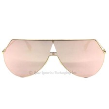 NWT Authentic Fendi Eyeline Rose Gold Metal Aviator Mirrored Sunglasses FF/0193S