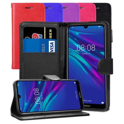 Für Huawei Y6 Y6s Pro 2019 / Honor 8A Pro Hülle - Leder Wallet Flip Case Cover