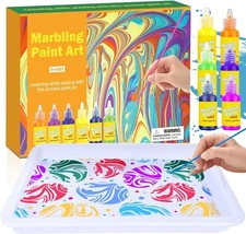 Water Marbling Paint Kit Arts and Crafts 6 Colors