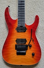 Guitarra Eléctrica Jackson Pro Plus Series Dinky DKAQ, Firestorm, Nueva Bolsa de Concierto