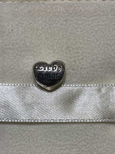 Authentic Pandora Charm Words Of Love Amour Heart 791111 Sterling Silver 925 ALE