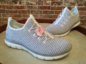skechers multi knit slip on