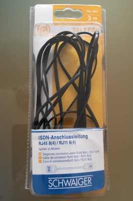 Schwaiger TAL6631 Modem-Kabel 8(4)RJ45/6(4)RJ11