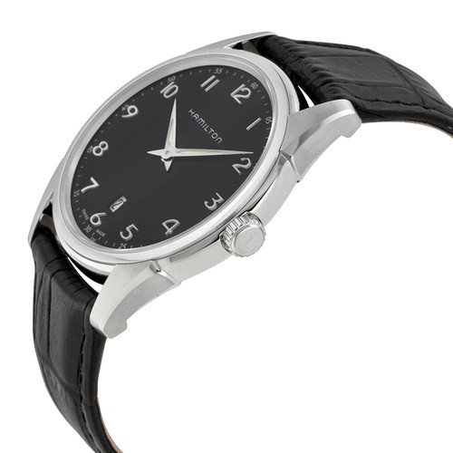 hamilton jazzmaster thinline black dial mens watch h38511733