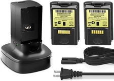 2 Pack Rechargeable Battery & Dual Charging Station Dock for Xbox 360 Controller