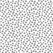 Dear Stella ABC Menagerie by Wee Gallery ST WG 1986 White Rainbows Cotton