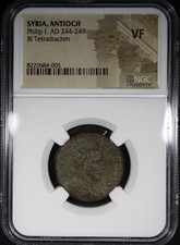 Syria Antioch Philip I AD 244-249 BI Tetradrachm NGC VF