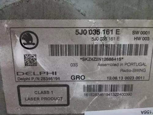5J0035161E System Audio / Radio/CD für SKODA Rapid ( Nh ) Active 2013 2242349 - Bild 3 von 10