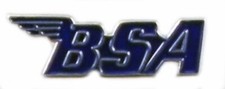 BSA Motorcycle Motorbike Logo Blue Metal Enamel Pin Badge 