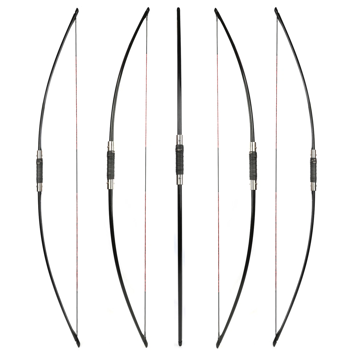 20-120lbs Traditional Longbow 65" Takedown English Straight Bow Archery Hunting