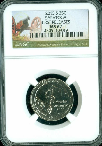 2015 S SARATOGA QUARTER NGC MS67 FR 2nd FINEST REGISTRY  *