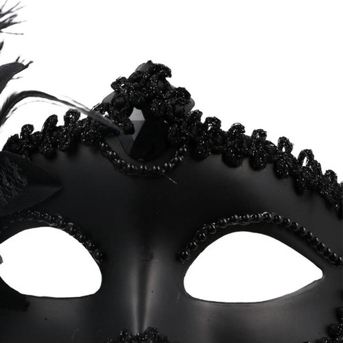 Flower Eye Mask Diamond Flower Masquerade Mask Sexy Feather Venetian Mask Lady - Picture 10 of 14