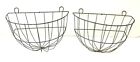 Pair of Used Wire Metal Decorative Wall Pockets - Hanging Baskets for Home Décor