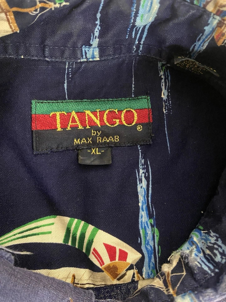 Tango by Max Raab Sail Boat All Over Print Shirt Men’s Size XL Button Up Polo - Image 3 of 4