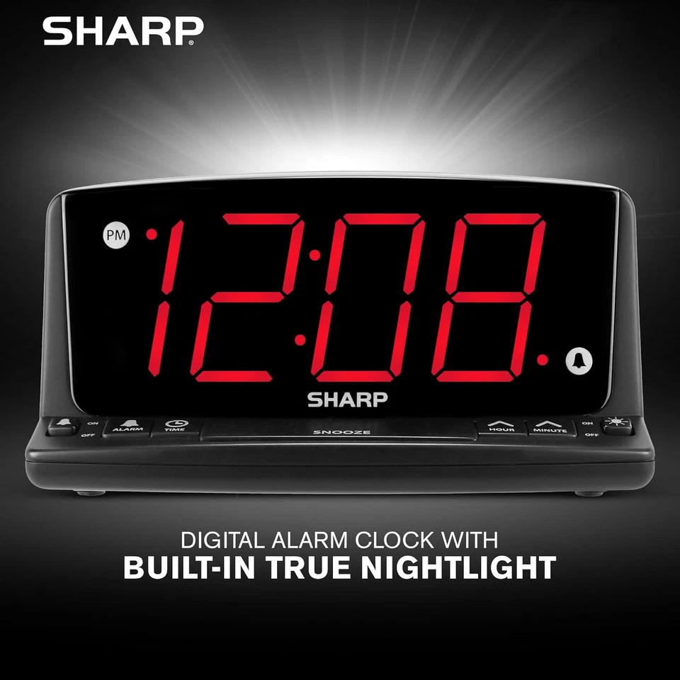 LED Digital Alarm Clock – Simple Operation - Easy to See Large Numbers, Built in - Image 3 of 4