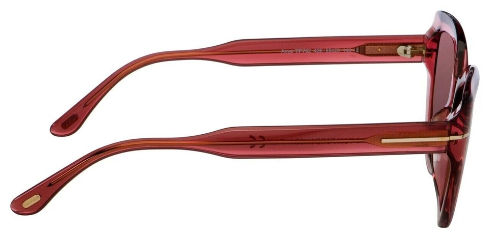 Tom Ford Anya TF762 42E Pink Crystal Cat Eye Plastic Sunglasses Frame 55-20-140 - Image 3 of 4