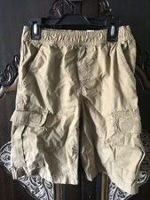 Children's Place Boys Size 10 Khaki Cargo Shorts with Adjustable Waist