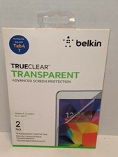 Belkin 7 inch Screen Protector for Samsung Galaxy Tab 4 2 Pack  NEW 