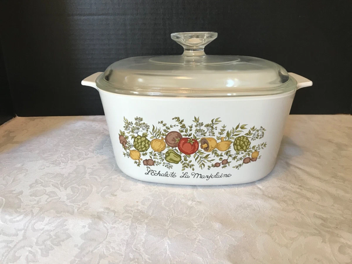 Vintage Corning Ware 3 Quart Casserole Dish L'Echalote La