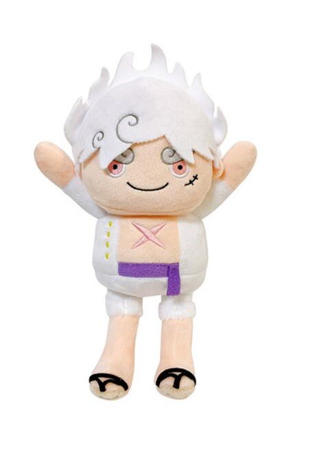 One Piece Luffy Gear 5 Peluche Mono D. Blanco Anime Estiramiento Regalo de Navidad Reino Unido Rápido